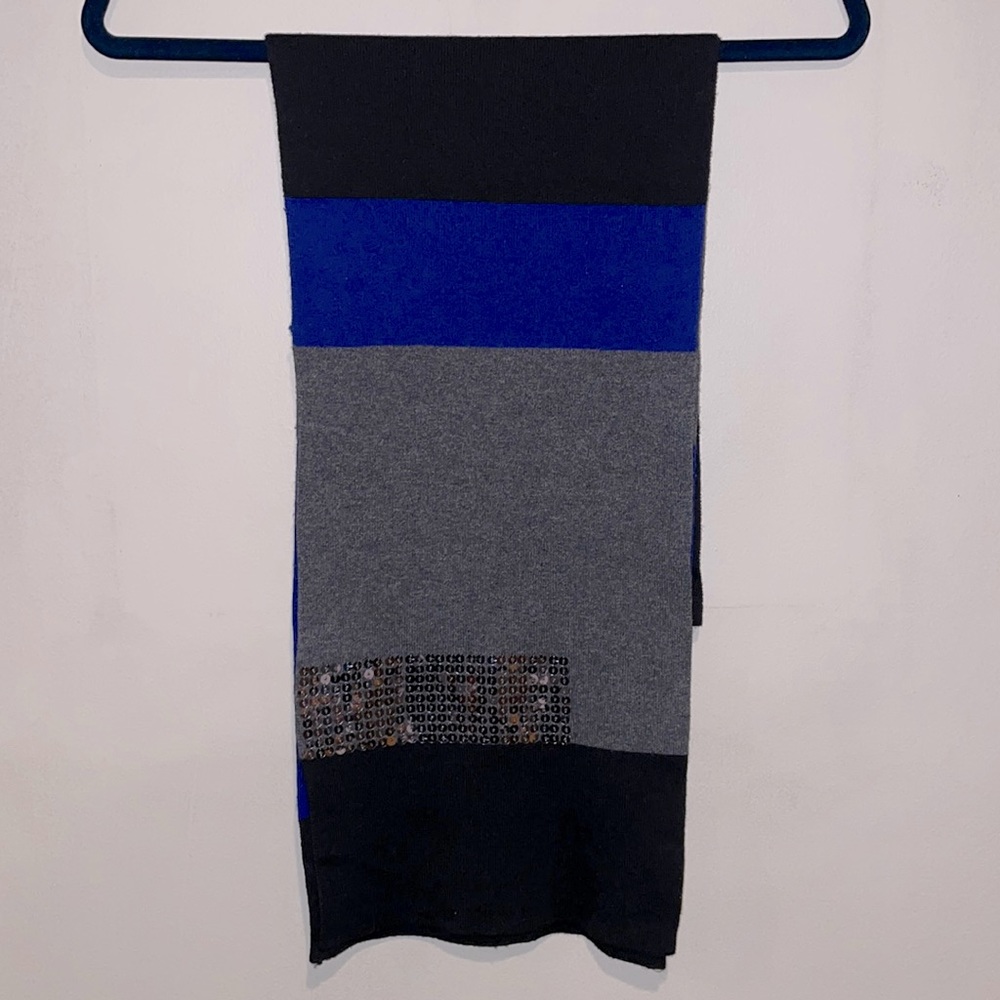 Lane Bryant Colorblock Knit Scarf Modern Geometric Statement Accessory